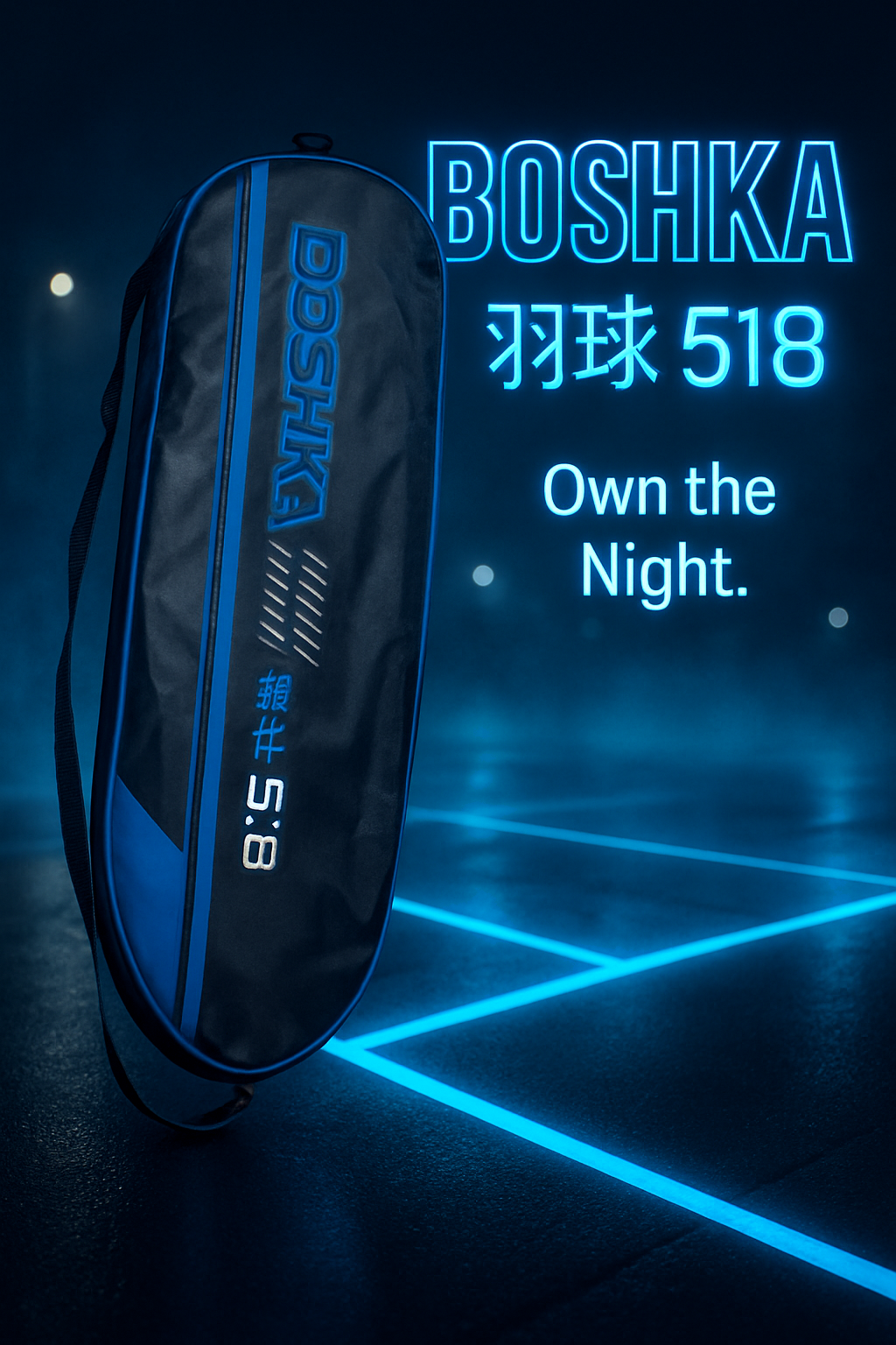 Boshika 518 Badminton Set – Lightweight Rackets with Durable Shuttlecocks &amp; Carry Case | Perfect for Beginners &amp; Family Fun